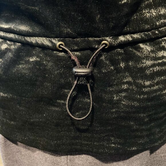 JOSEPH RIBKOFF Tall ruffle collar black jacket ~ Office goth SMALL MEDIUM blazer - Picture 14 of 16